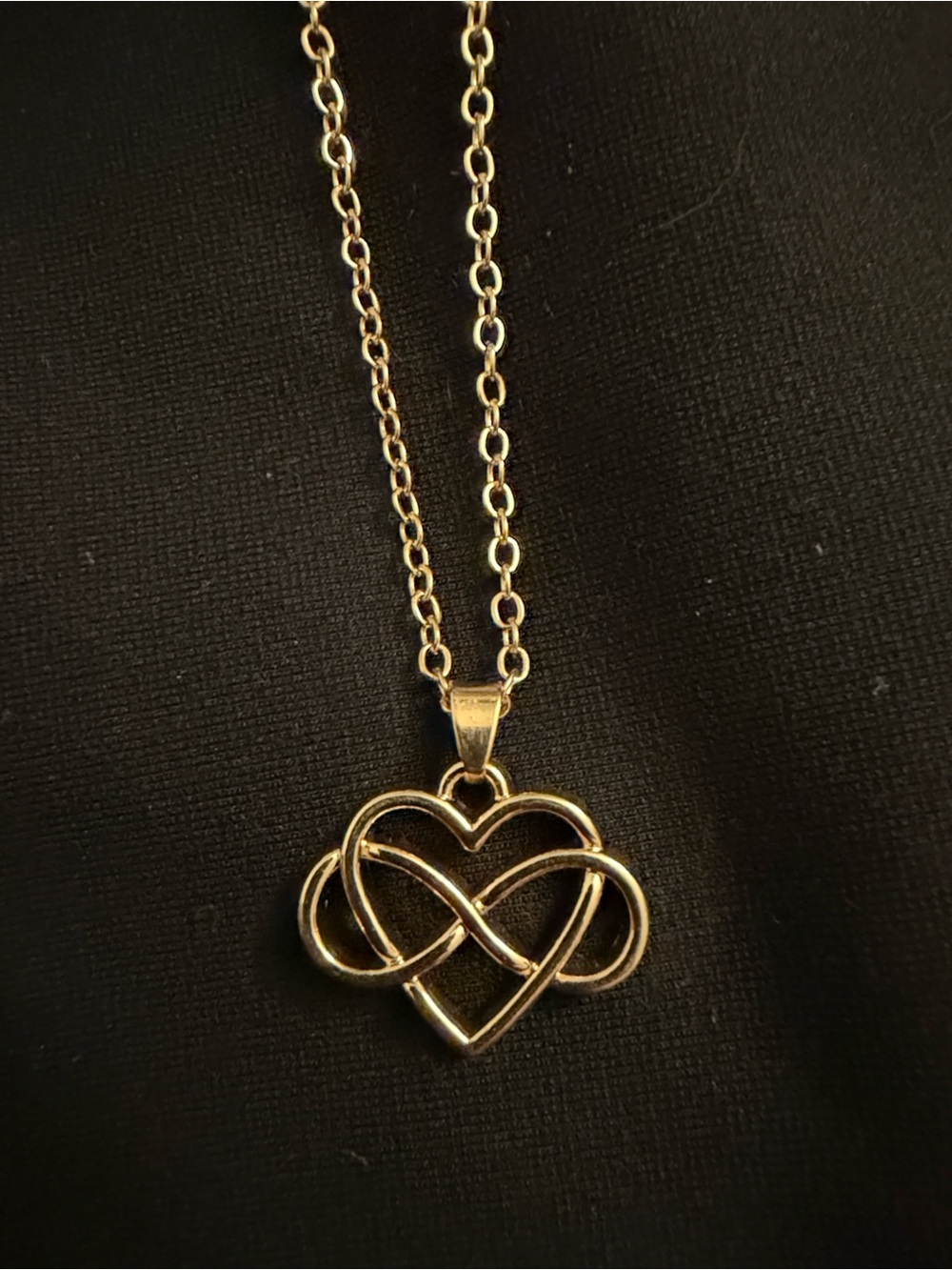 Paparazzi Jewelry Gold Heart & Infinity Pendant Necklace Set “Eternal Love” NWT